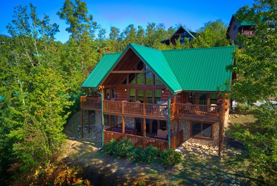 aerial view of the cabin